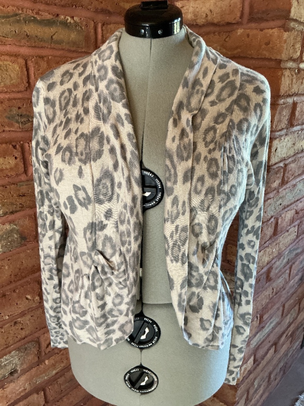 Rebecca Taylor Animal Print Cardigan